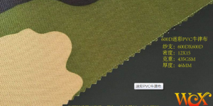 Camouflage Oxford cloth shows military camp style