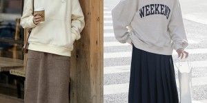 Sweatshirt + skirt = this year’s hottest cp (reducing age and temperament, suitable for spring and summer seasons)