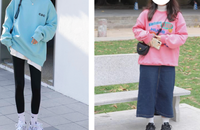 How should a small person wear a sweatshirt in winter (to look taller and look good)