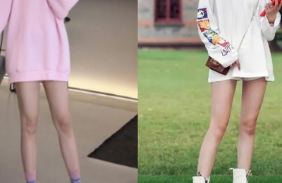 When girls wear sweatshirts, it is recommended not to always wear them with wide-leg pants (this will make them fashionable and look taller)