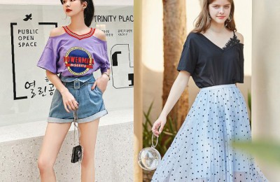 What kind of T-shirt should I choose for a girl with broad shoulders (it will make her shoulders narrower)