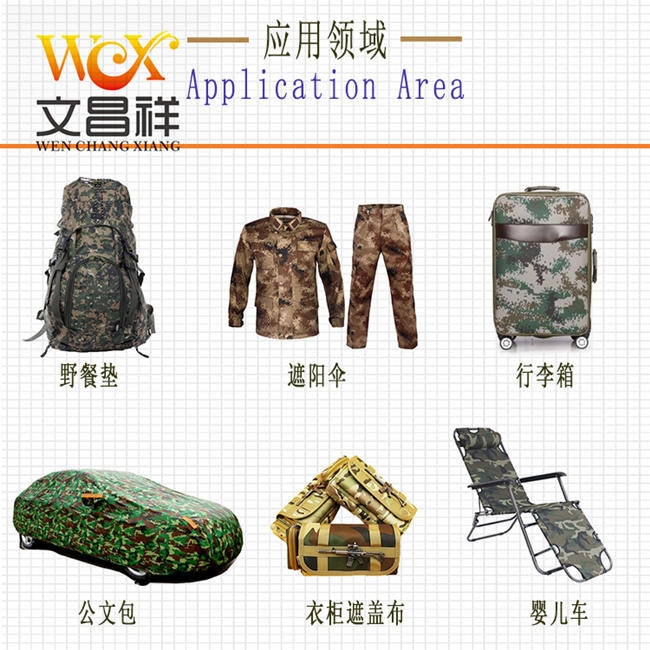 Use of camouflage cloth