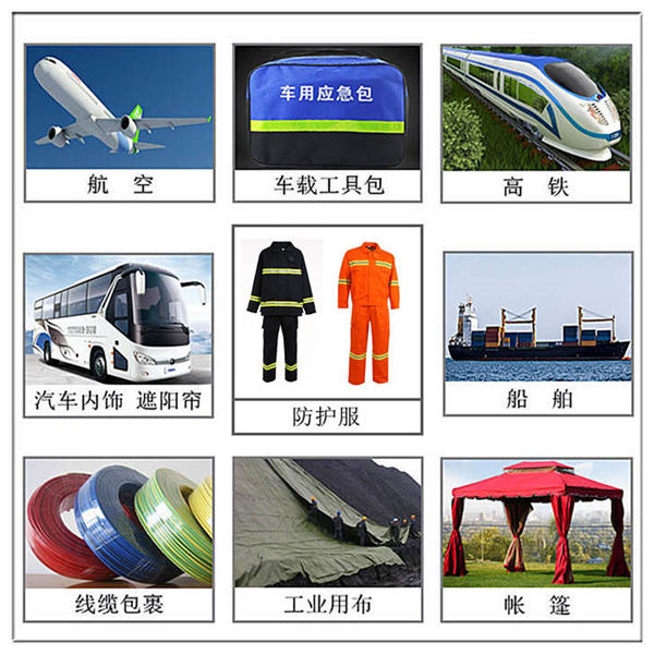 Use of flame retardant fabric Use of flame retardant fabric