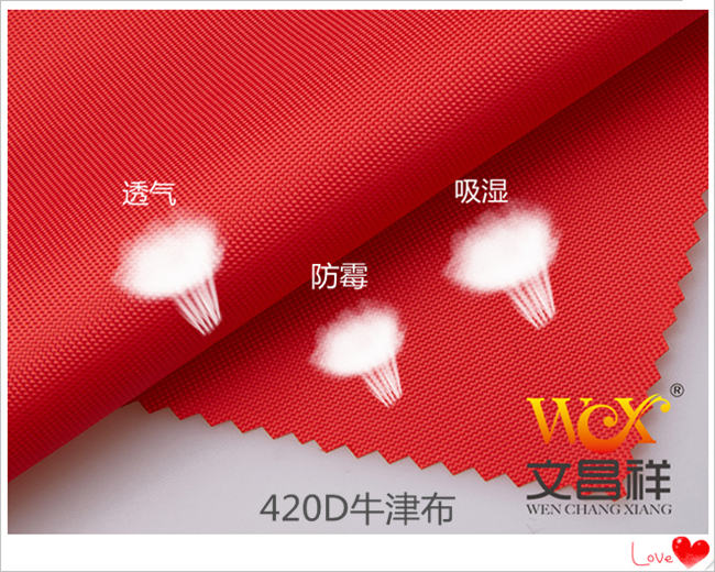 Breathable and moisture-permeable Oxford cloth