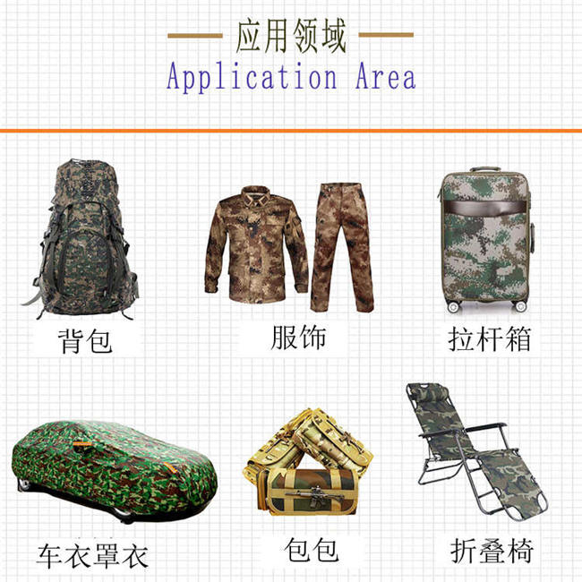 Use of camouflage cloth